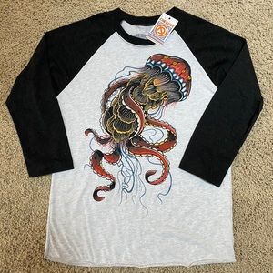 Three quarter sleeve jellyfish shirt